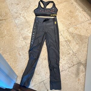 P.E Nation metallic pants and top set